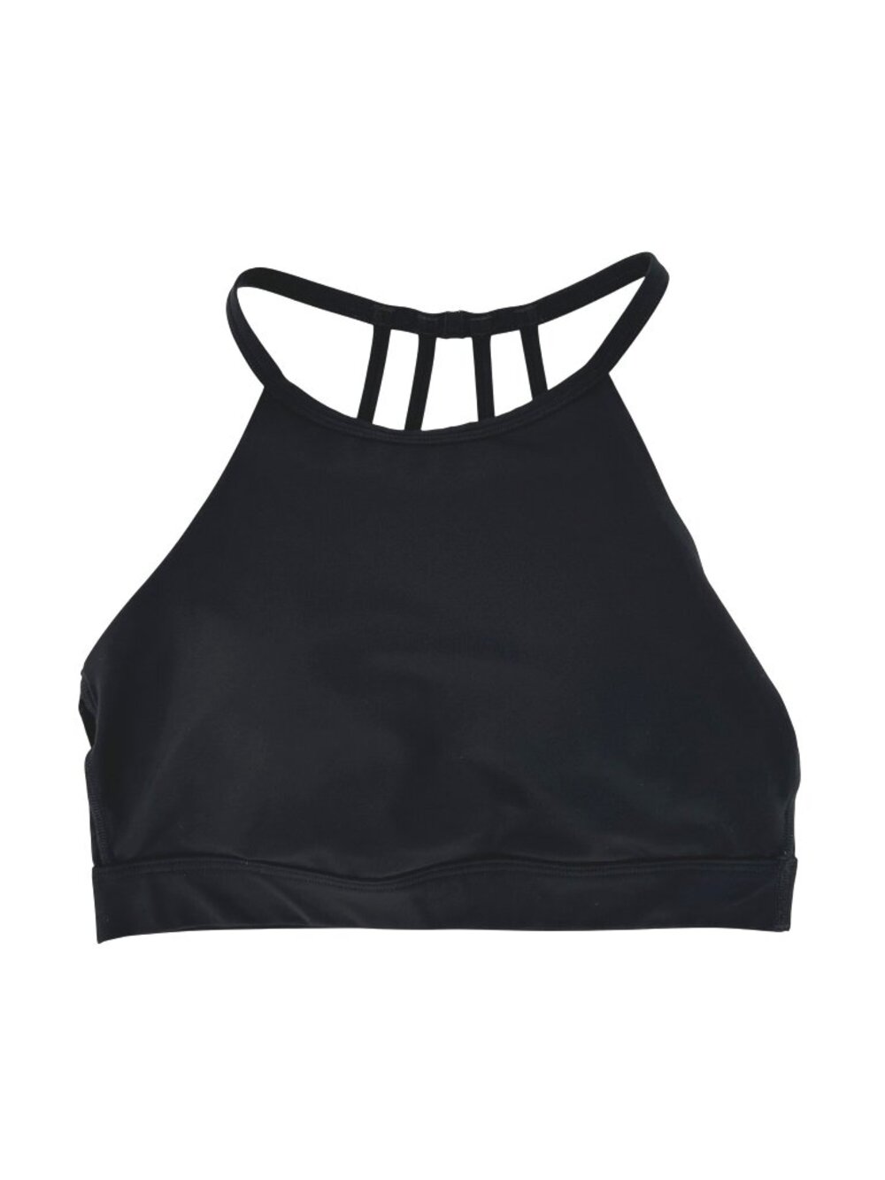 All In Motion Strappy Back High Neck Black Sports Bra S